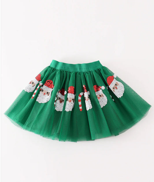 Glitzy Santa Twirl Skirt