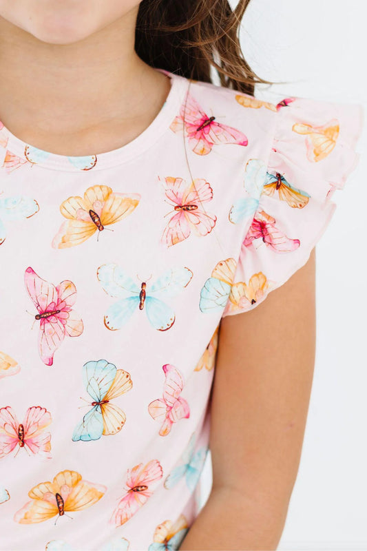 Butterfly Kisses S/S Ruffle Tee