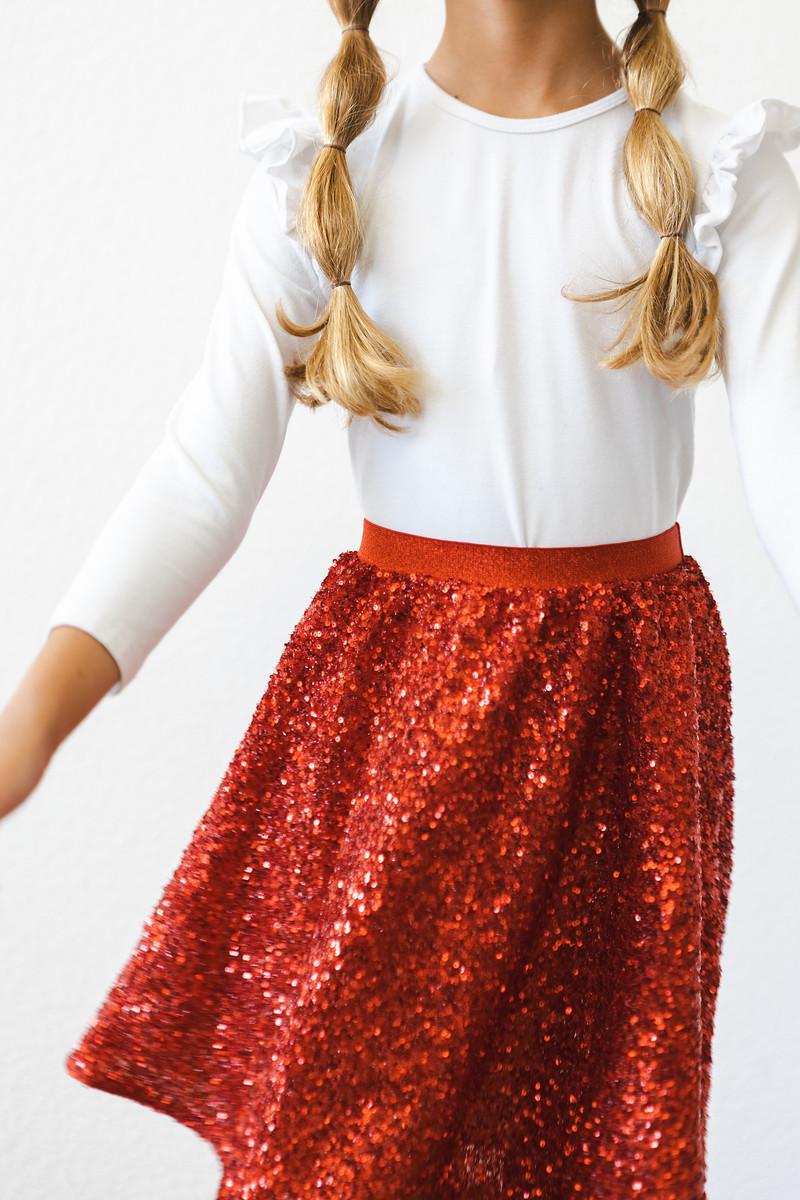 Red Sequin Skirt