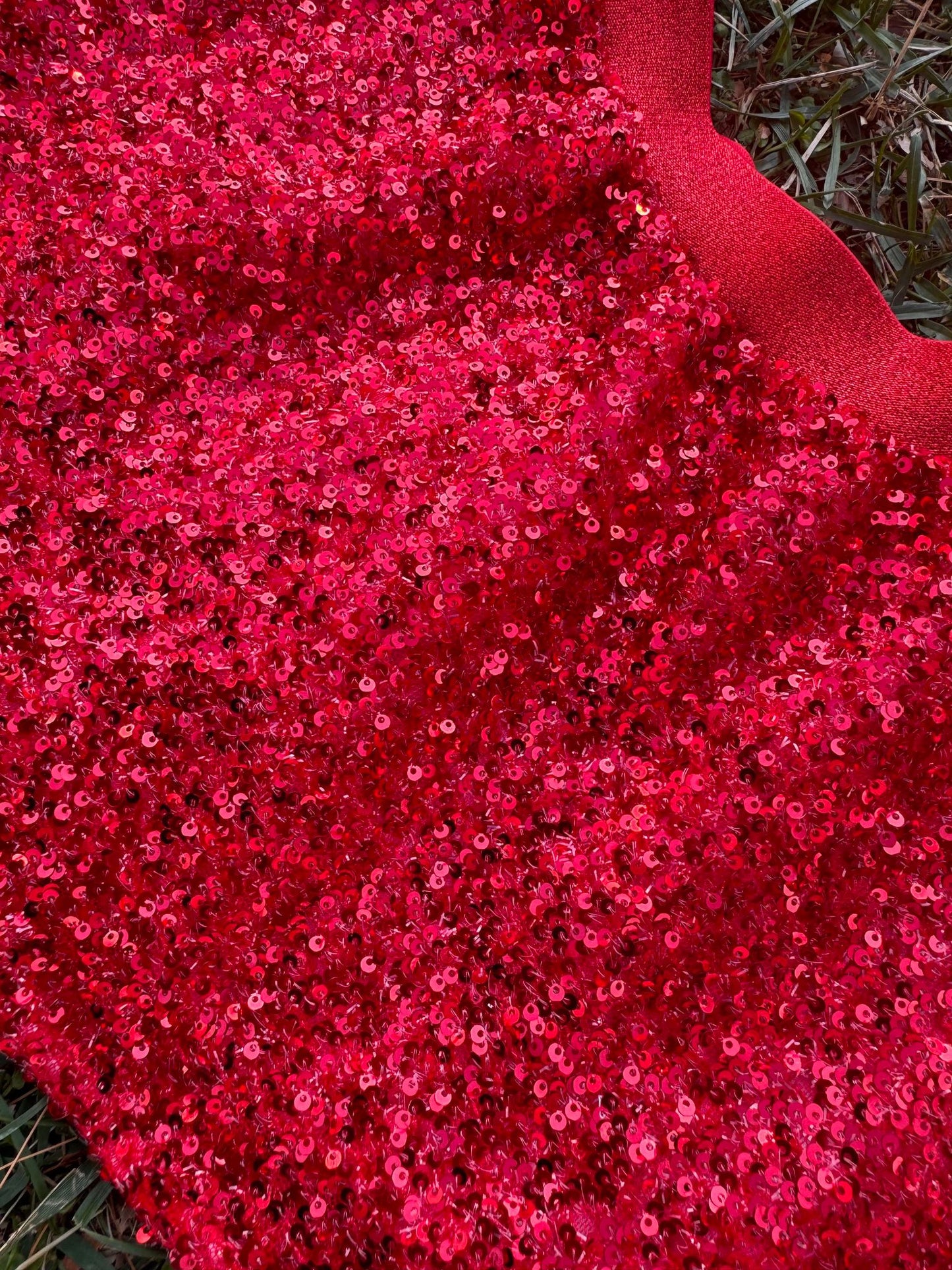 Red Sequin Skirt