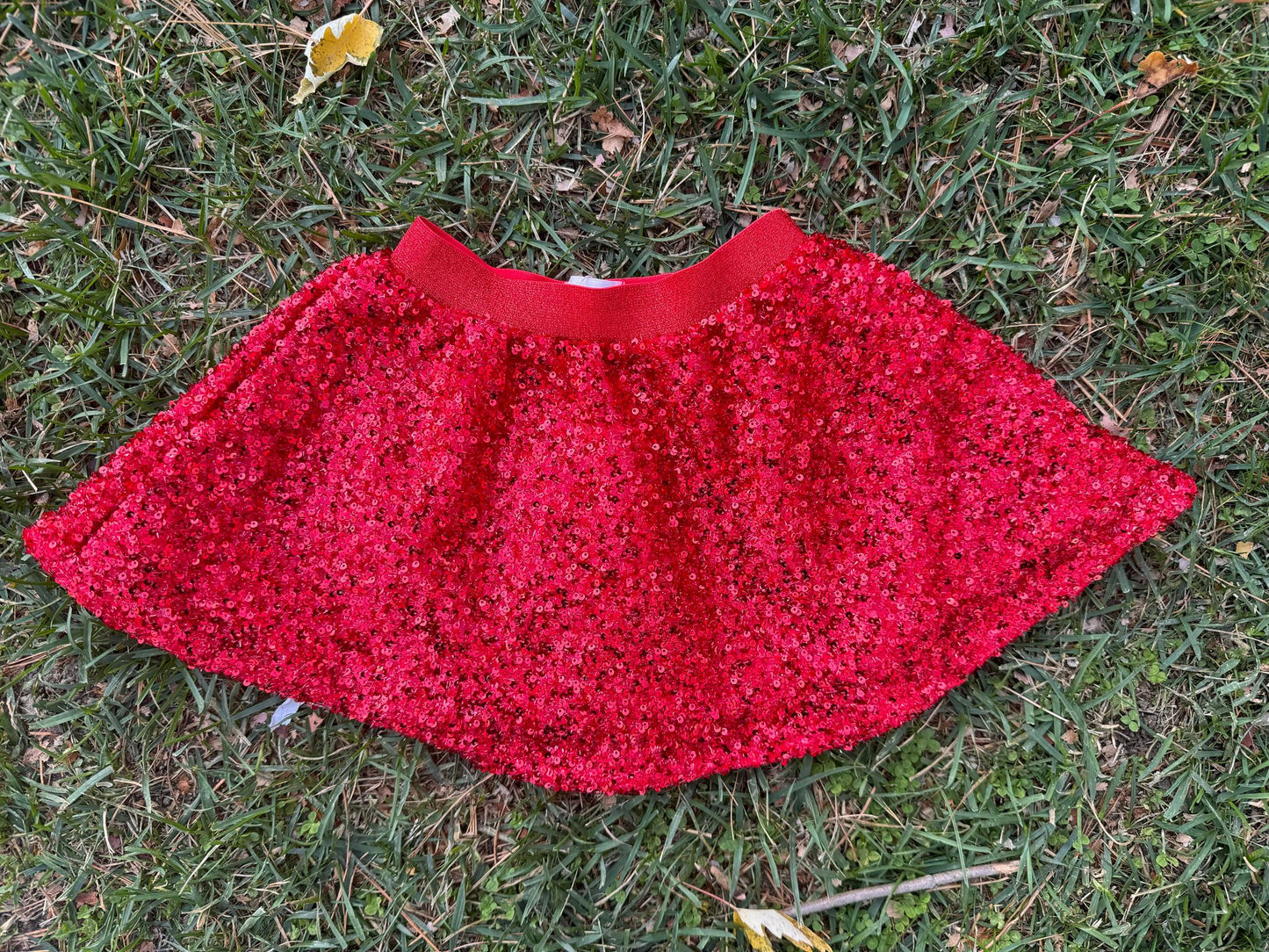 Red Sequin Skirt